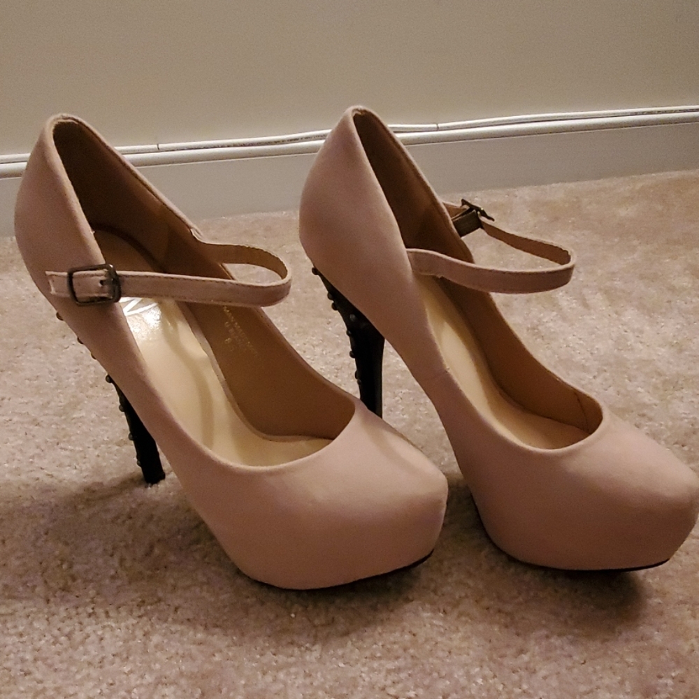 Studded Heel Pumps